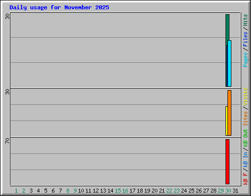 Daily usage for November 2025